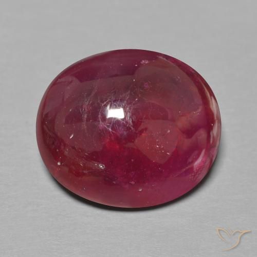 16.63ct Natural Deep Wine Red Ruby, Oval, Translucent