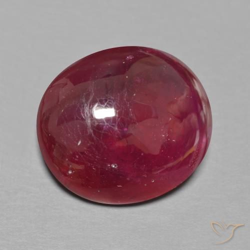 16.63 ct Red Ruby Stone, Natural Ruby in Oval Cabochon Shape for Sale