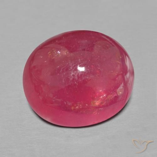 14.59 ct Red Ruby Stone, Natural Ruby in Oval Cabochon Shape for Sale