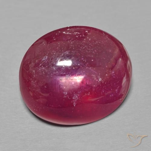 17.39 ct Red Ruby Stone, Natural Ruby in Oval Cabochon Shape for Sale