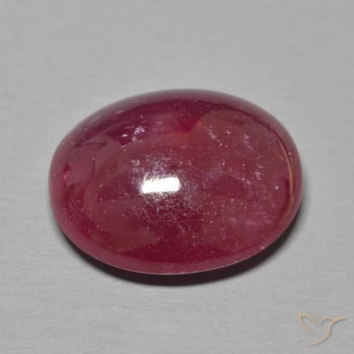 Ruby Gemstone in 16.6 x 14.5 mm Size for Sale, Ruby Stone in Dark Red Color