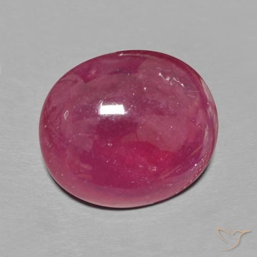 10.25 ct Red Ruby Stone, Natural Ruby in Oval Cabochon Shape for Sale