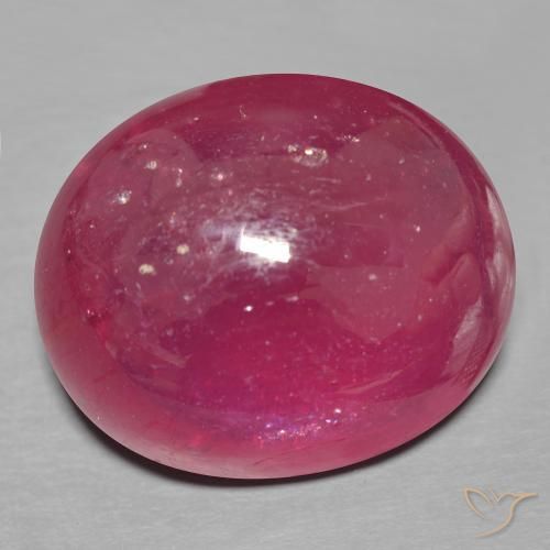 23.52 ct Red Ruby Stone, Natural Ruby in Oval Cabochon Shape for Sale