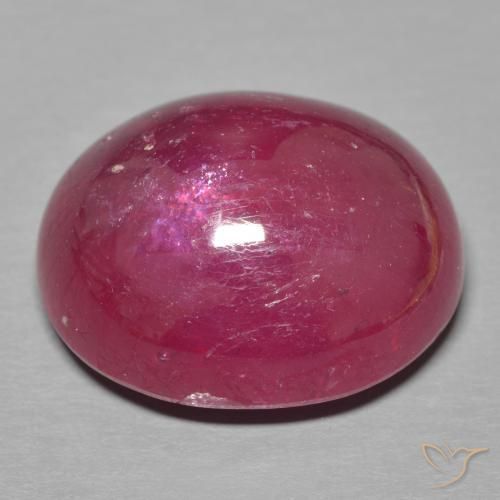 Ruby Gemstone in 17.2 x 14.3 mm Size for Sale, Ruby Stone in Deep Red Color