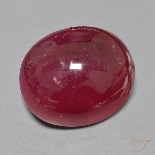20.43 ct Red Ruby Stone, Natural Ruby in Oval Cabochon Shape for Sale