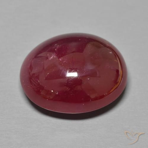 Ruby Gemstone in 16.5 x 14 mm Size for Sale, Ruby Stone in Deep Red Color