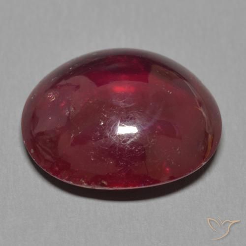 Ruby Gemstone in 16.8 x 14.2 mm Size for Sale, Ruby Stone in Dark Red Color