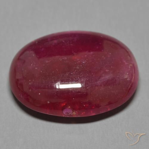 Ruby Gemstone in 18.1 x 13.8 mm Size for Sale, Ruby Stone in Deep Wine Red Color