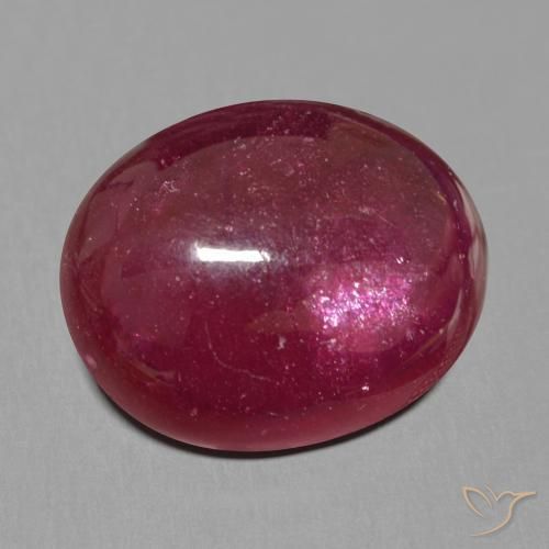 17.52 ct Red Ruby Stone, Natural Ruby in Oval Cabochon Shape for Sale