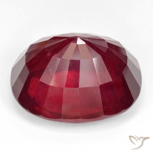 Ruby Gemstone in 23.1 x 20 mm Size for Sale, Ruby Stone in Blood Red Color