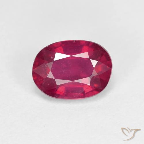 Rubis Rouge oval facet 1,21 ct de Madagascar, dimension 7,1 x 5,2mm, pierre gemme naturelle Fractures remplies, pureté VS, 1 pièce Rubis de couleur Rose rougeâtre profond, dureté Mohs de 9 convient aux bijoux de tous les jours, pierre de sagesse, Pierre de naissance de juillet, Photo A