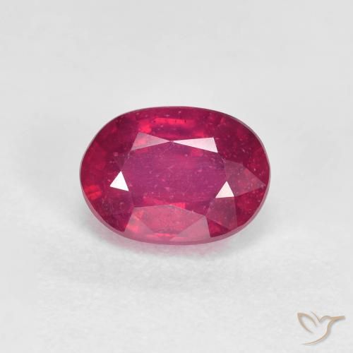 1.36ct Natural Medium-Dark Red Ruby, Oval, VS
