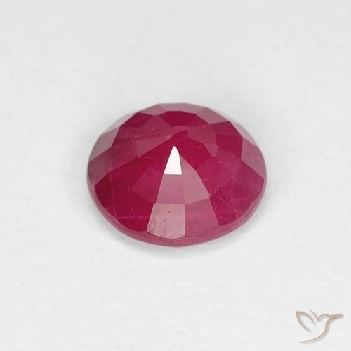 Ruby Gemstone in 5.5 mm (calibrated) Size for Sale, Ruby Stone in Pinkish Red Color