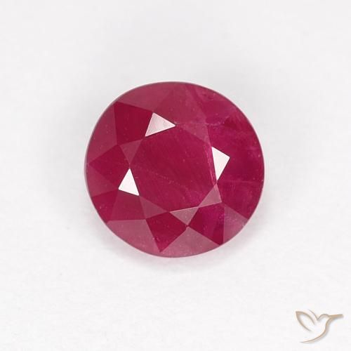 0.73ct Natural Medium Red Ruby, Round, VS-SI