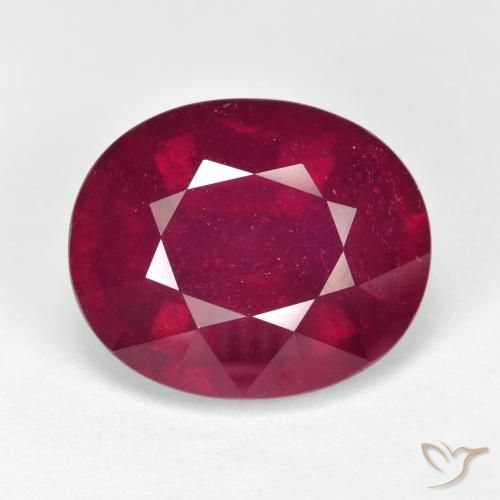 15.51ct Natural Deep Red Ruby, Oval, VVS-VS