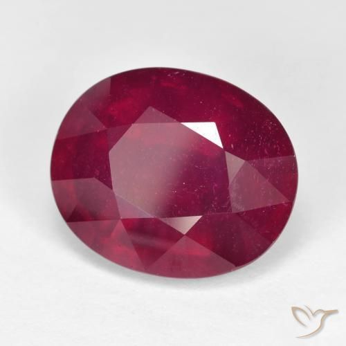 15.51 ct Red Ruby Stone, Natural Ruby in Oval Facet Shape for Sale