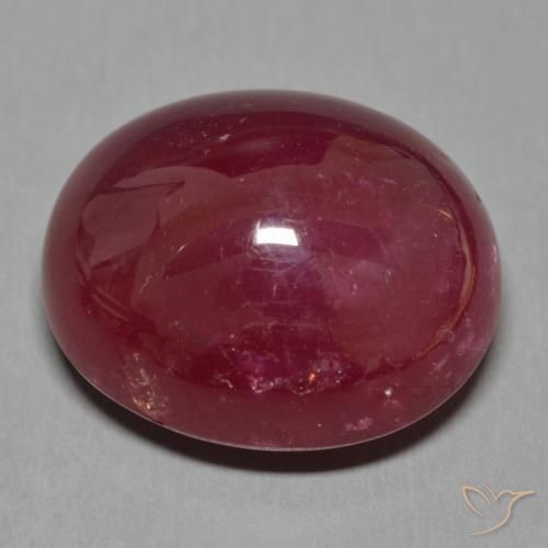 Ruby Gemstone in 17.8 x 15.2 mm Size for Sale, Ruby Stone in Deep Red Color