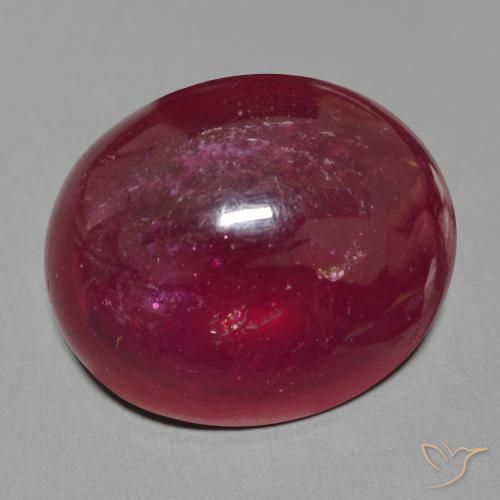 25.31 ct Red Ruby Stone, Natural Ruby in Oval Cabochon Shape for Sale