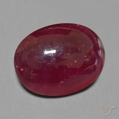 17.33 ct Red Ruby Stone, Natural Ruby in Oval Cabochon Shape for Sale