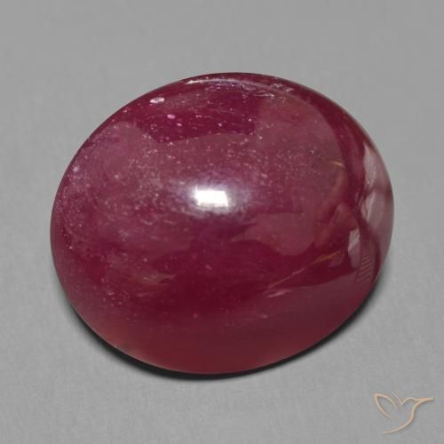 22.96 ct Red Ruby Stone, Natural Ruby in Oval Cabochon Shape for Sale