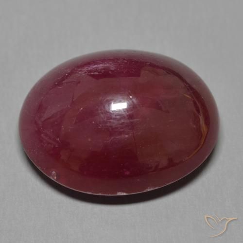 Ruby Gemstone in 17.8 x 14.8 mm Size for Sale, Ruby Stone in Dark Red Color