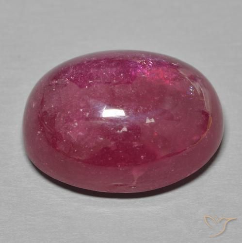 Ruby Gemstone in 16.9 x 13.2 mm Size for Sale, Ruby Stone in Deep Wine Red Color