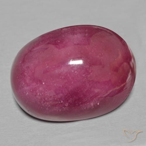 19.48 ct Red Ruby Stone, Natural Ruby in Oval Cabochon Shape for Sale