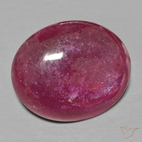 15.15 ct Red Ruby Stone, Natural Ruby in Oval Cabochon Shape for Sale