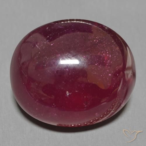 17.46ct Natural Deep Wine Red Ruby, Oval, Translucent