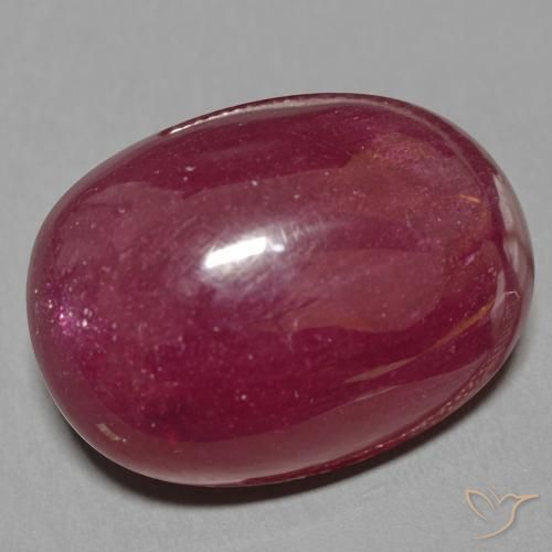 17.16 ct Red Ruby Stone, Natural Ruby in Oval Cabochon Shape for Sale