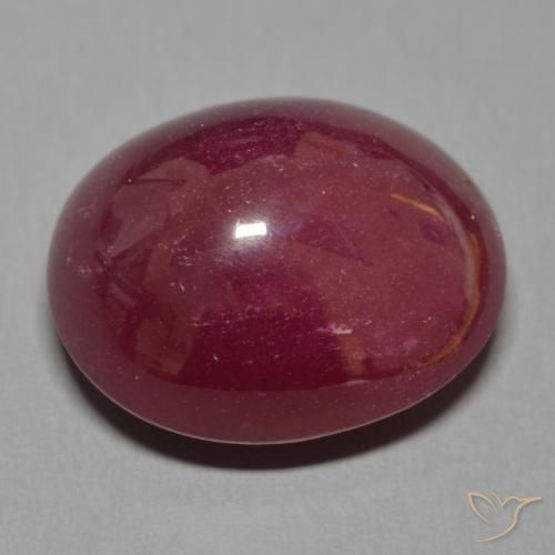 Ruby Gemstone in 16.3 x 13.9 mm Size for Sale, Ruby Stone in Wine Red Color