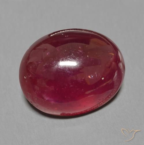 22.73 ct Red Ruby Stone, Natural Ruby in Oval Cabochon Shape for Sale