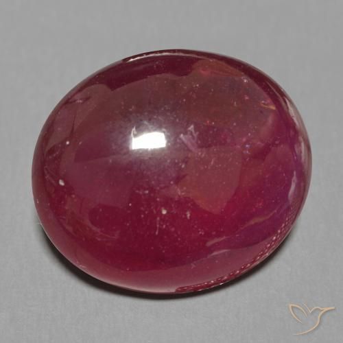 15.91 ct Red Ruby Stone, Natural Ruby in Oval Cabochon Shape for Sale