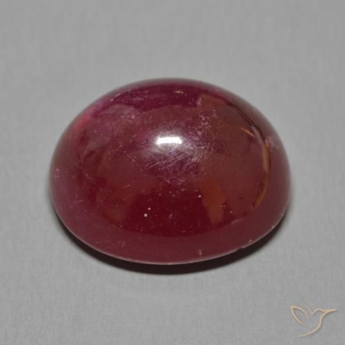 Ruby Gemstone in 17.8 x 15 mm Size for Sale, Ruby Stone in Deep Red Color
