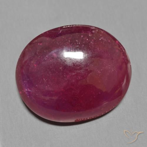 19.04 ct Red Ruby Stone, Natural Ruby in Oval Cabochon Shape for Sale