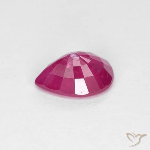 Ruby Gemstone in 7 x 5 mm (calibrated) Size for Sale, Ruby Stone in Pinkish Red Color