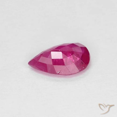 Ruby Gemstone in 7.2 x 4.7 mm Size for Sale, Ruby Stone in Light Red Color