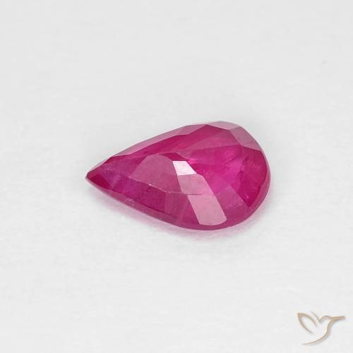 Ruby Gemstone in 7 x 5 mm (calibrated) Size for Sale, Ruby Stone in Reddish Pink Color