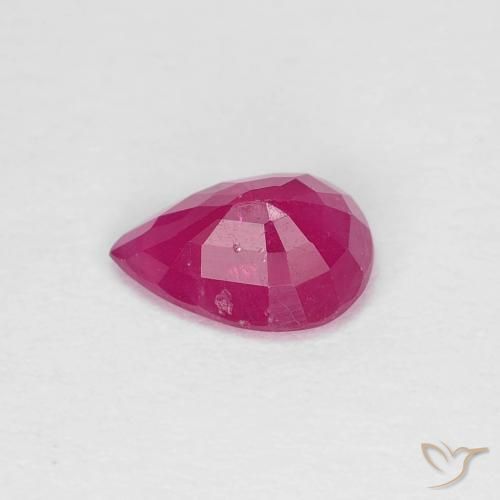 Ruby Gemstone in 7 x 5 mm (calibrated) Size for Sale, Ruby Stone in Reddish Pink Color