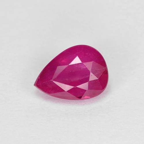 Rubino rosso taglio pera da 1,1 ct dal Myanmar, dimensione 6,9 x 5mm, pietra preziosa naturale Riscaldato , purezza VS, Rubino Sfaccettatura a pera da 1 pz, durezza Mohs di 9 adatto per gioielli da indossare ogni giorno, Pietra portafortuna di luglio, Photo A