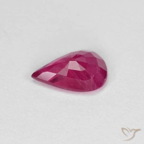 Ruby Gemstone in 7 x 5 mm (calibrated) Size for Sale, Ruby Stone in Reddish Pink Color