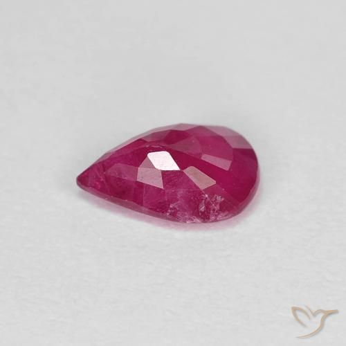Ruby Gemstone in 7 x 5 mm (calibrated) Size for Sale, Ruby Stone in Pinkish Red Color