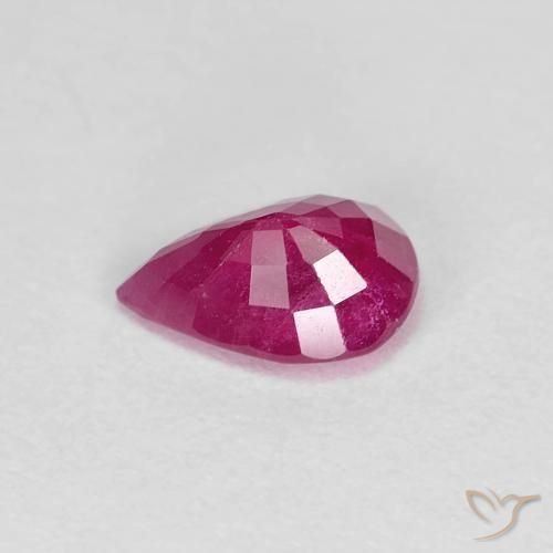 Ruby Gemstone in 7 x 5 mm (calibrated) Size for Sale, Ruby Stone in Medium Red Color