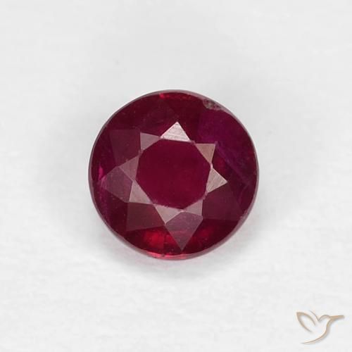 0.44ct Natural Wine Red Ruby, Round, VS