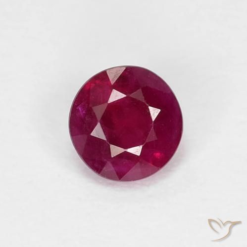 0.36ct Natural Deep Red Ruby, Round, SI