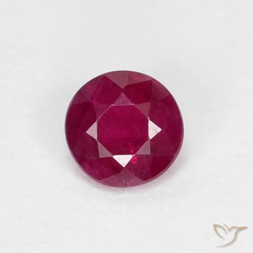 0.31ct Natural Deep Wine Red Ruby, Round, SI