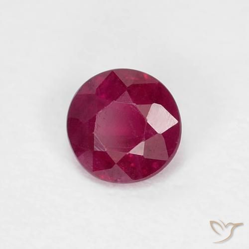 0.31 ct Red Ruby Stone, Natural Ruby in Round Facet Shape for Sale