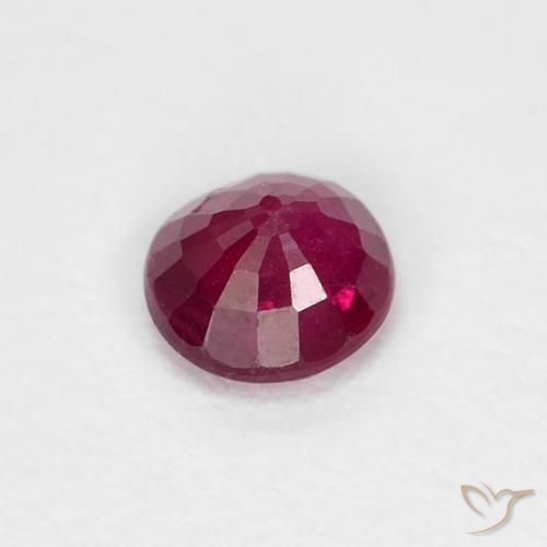 Ruby Gemstone in 4 mm (calibrated) Size for Sale, Ruby Stone in Deep Wine Red Color