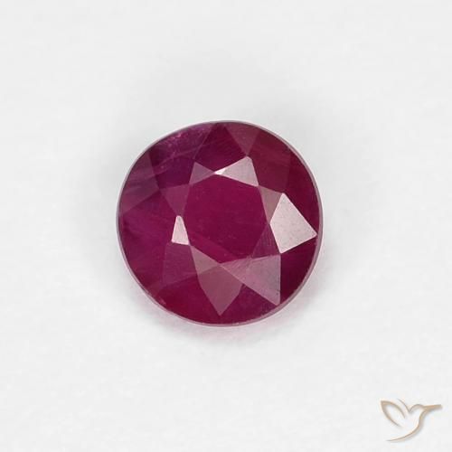 0.31ct Natural Deep Red Ruby, Round, SI