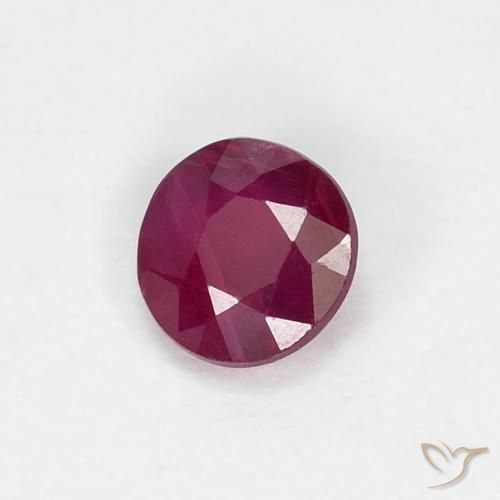 0.31 ct Red Ruby Stone, Natural Ruby in Round Facet Shape for Sale